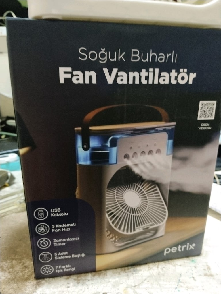 YENİ KUTUSUNDA USB KABLO İLE ÇALIŞAN SOĞUK BUHARLİ KADEMELİ VANTİLATÖR - 2