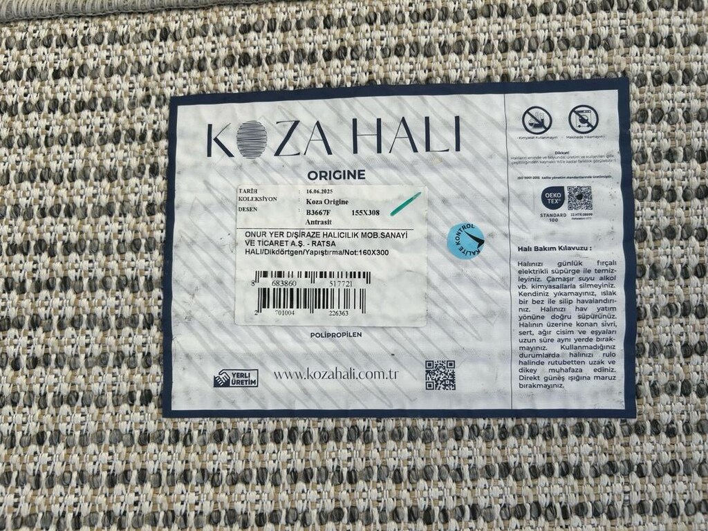 gri sisal halı - 3