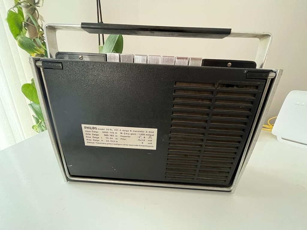 Philips 33RL 491 transistörlü antika radyo - 5
