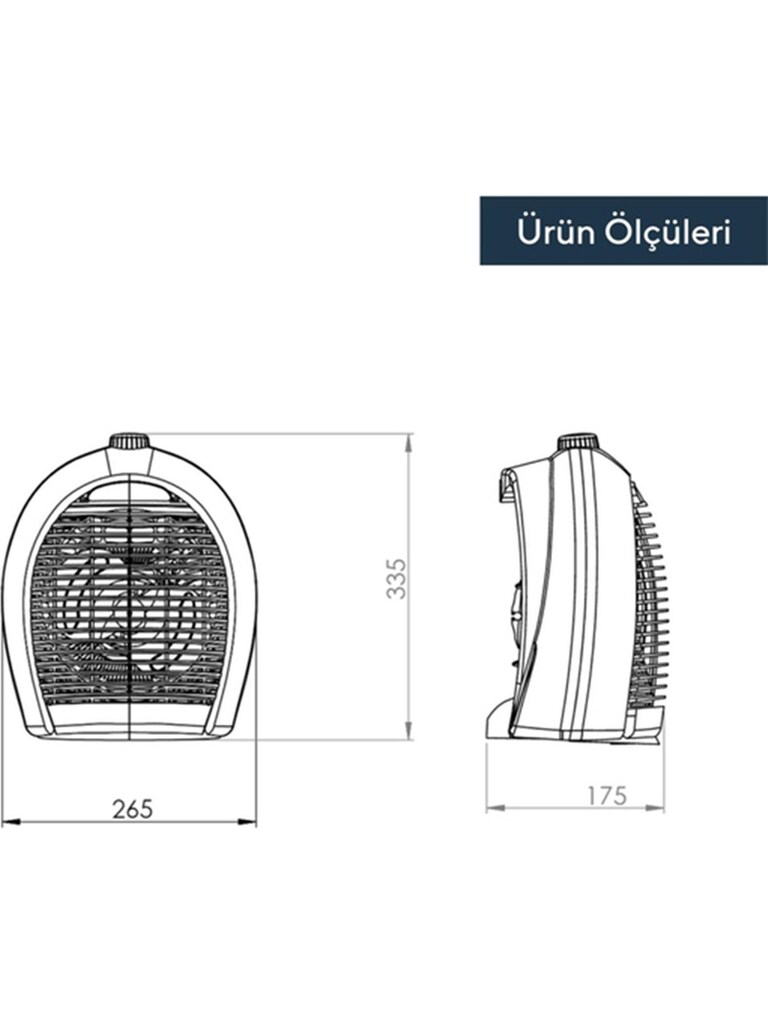 Fanlı Isıtıcı - Bej renk -sıfır ürün - ücretsiz kargo - 5