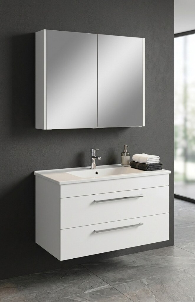 SIFIR, HİÇ AÇILMAMIŞ ORİJİNAL PAKETİNDE BANYO DOLABI TAKIMI - 2