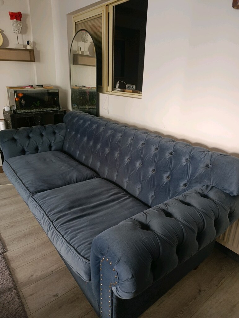 chester Indigo kadife kaz tüyü - 3