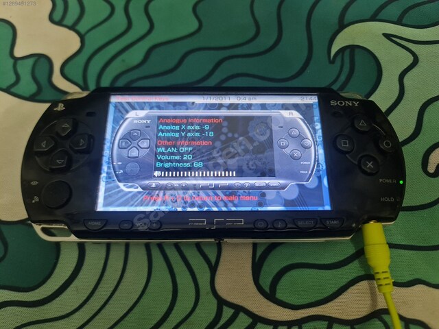 psp 2004 kırık cfwli yazılımlı oyun yüklü cfw 4gb hafıza kartı