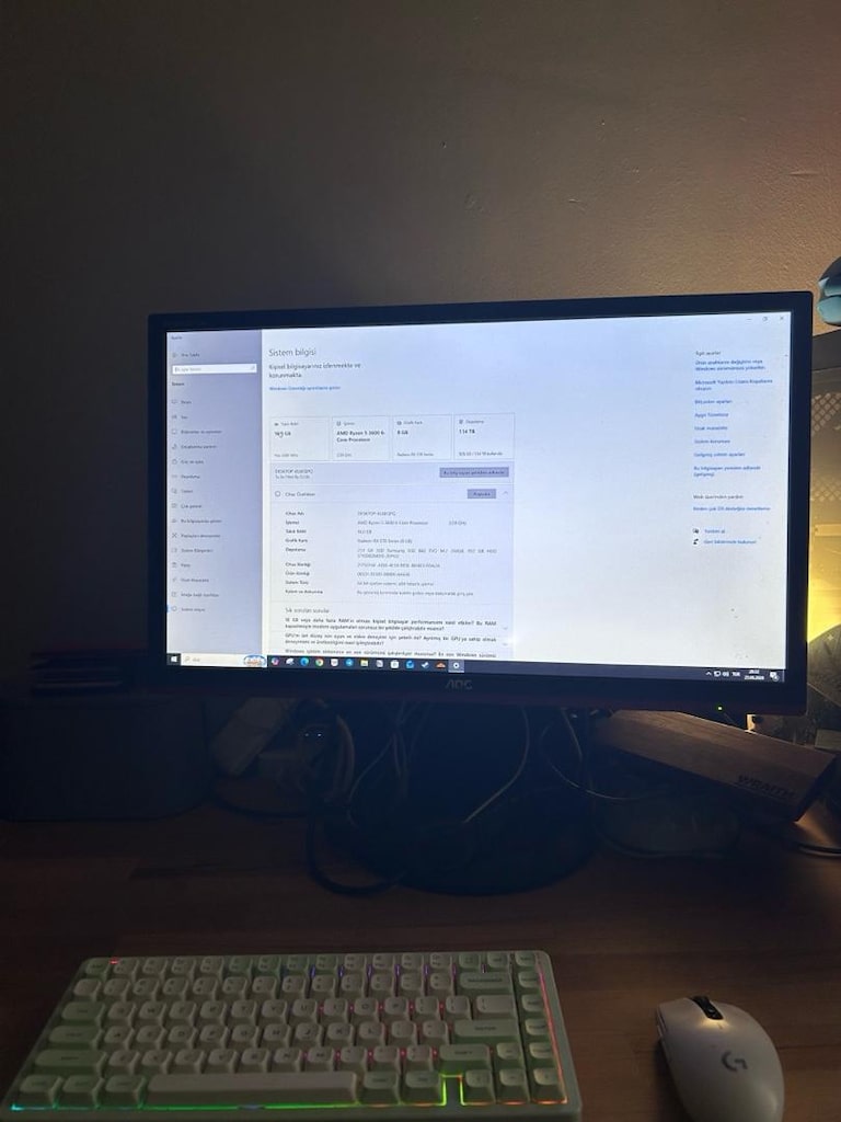Rx 570 8gb Ryzen 5 3600 AOC 24 Monitör