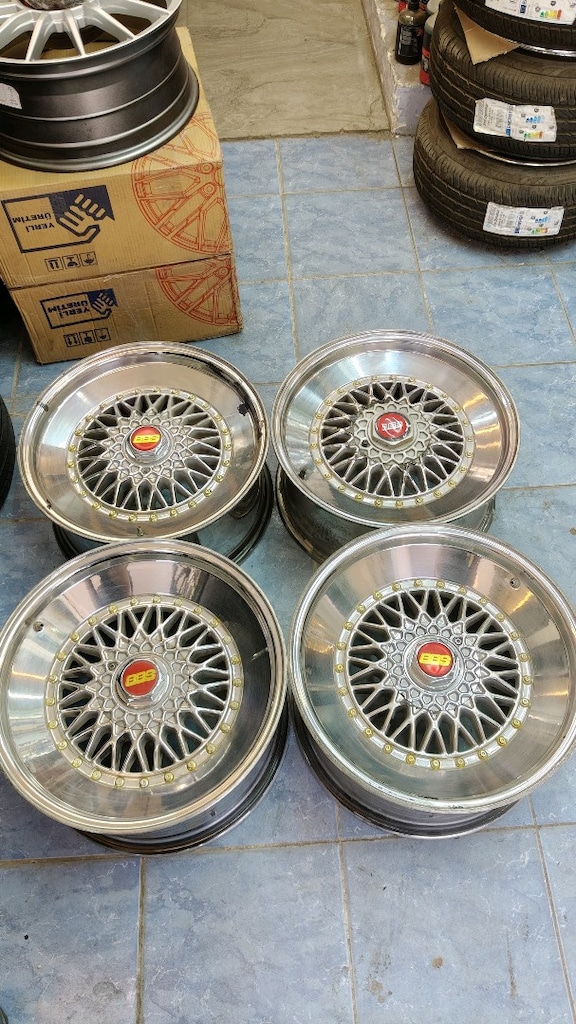 17 inç 4*100 krom bbs jant 9/10 ofset kaynak kırık yok - 2