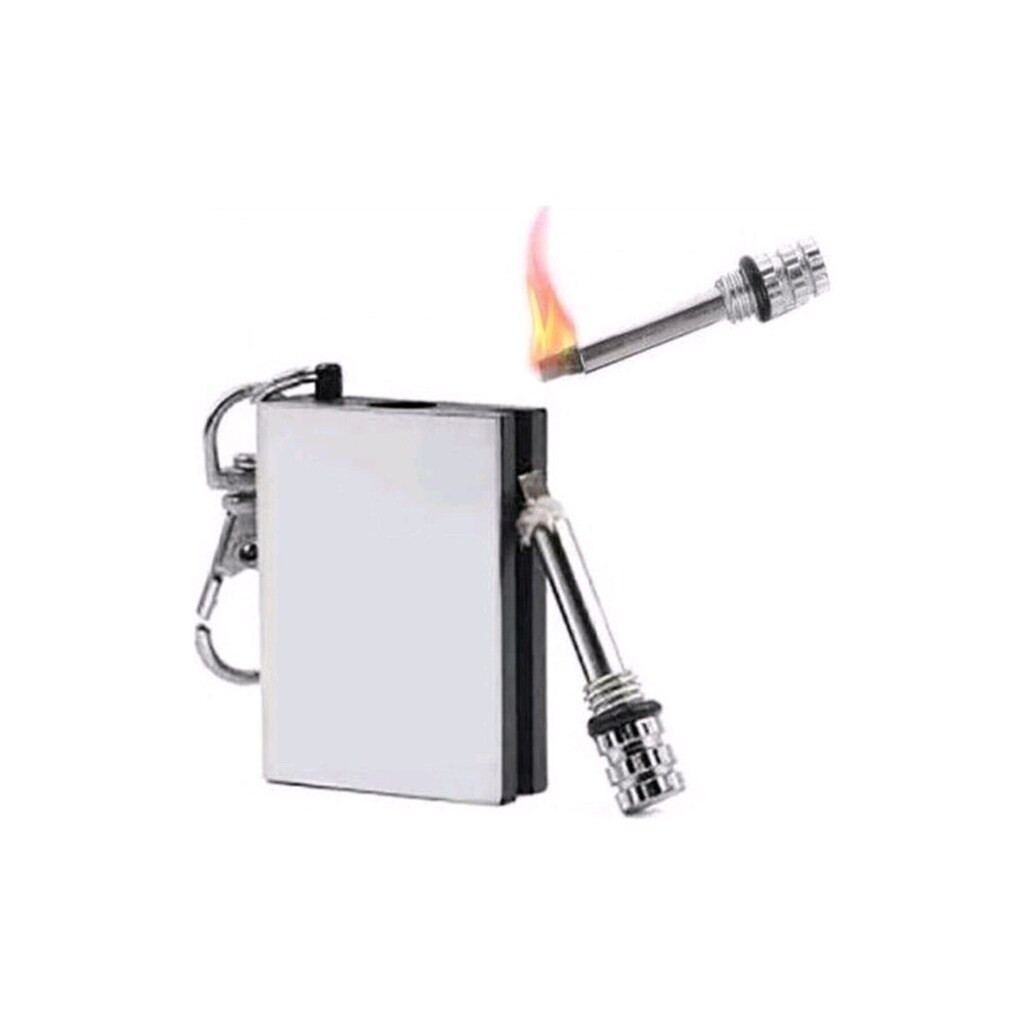 Zippo Benziniyle Çalışan Metal Kibrit Çakmak Kamp Ateş Başlatıcı Magne - 3