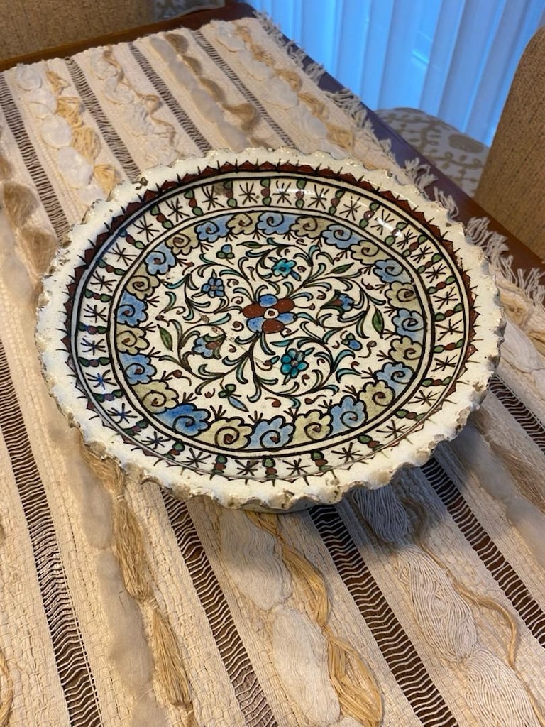 Kütahya ürünü Desenli Seramik Kek Standı - 4