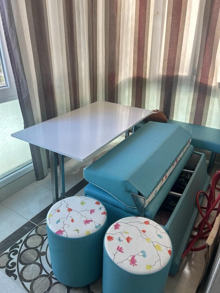 Turkuaz Mutfak Köşe Takımı + Masa + 1 Puf - 6