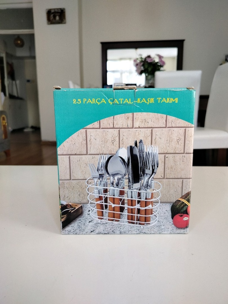 Ahşap saplı çatal kaşık takımı - 2