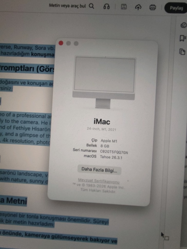 imac M1 24 inç - 8