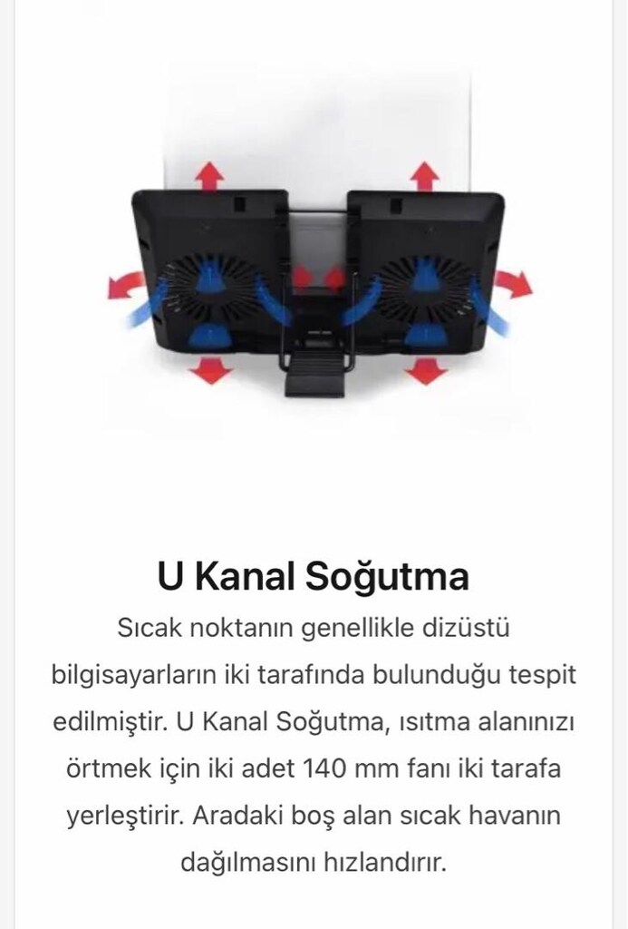 DEEPCOOL U PAL 140X140X15mm Fan USB Port Notebook Stand ve Soğutucu - 9