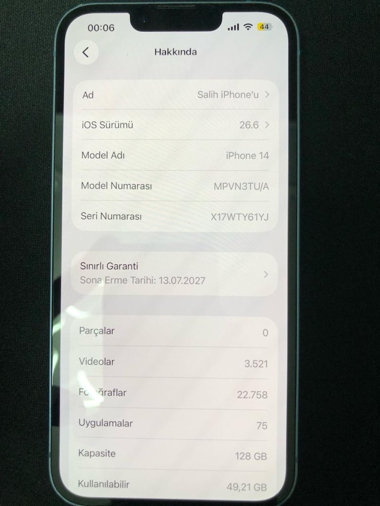 iPhone 14 128gb 86 pil garanti var - 5