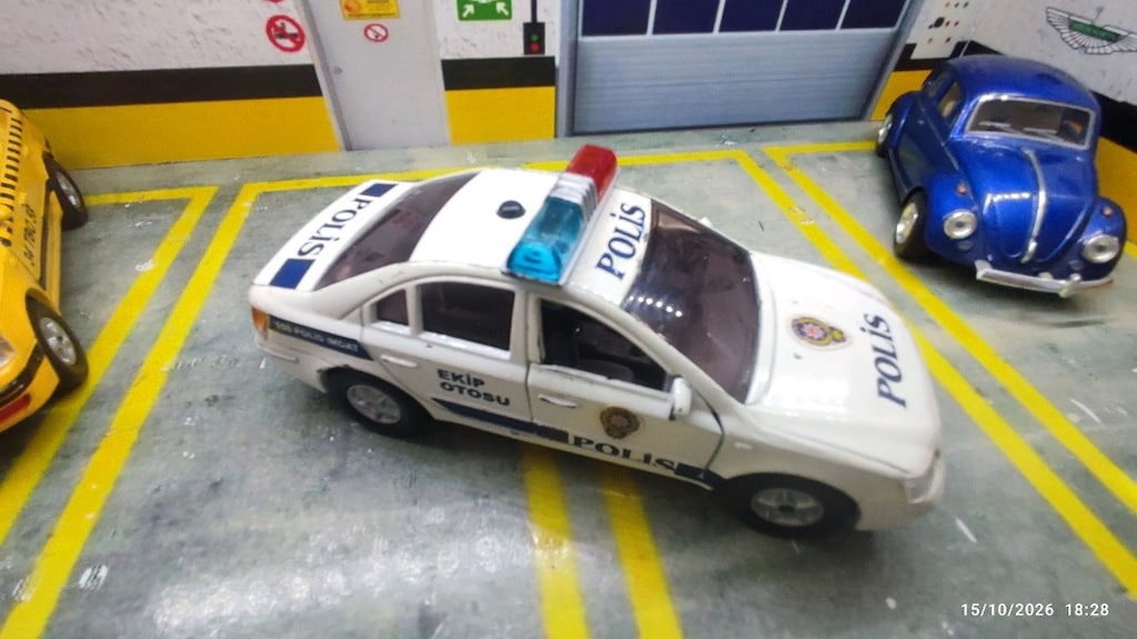 Hyundai Elantra polis arabası modeli metal diecast oyuncak araba - 8