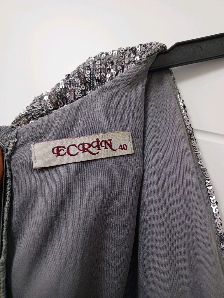 Ecrin Marka Gümüş Payetli Elbise - 6