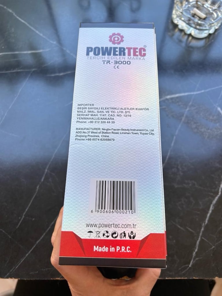 SIFIR - Powertec TR-3000 Saç Sakal Tıraş Makinesi (Garantili/Faturalı - 12