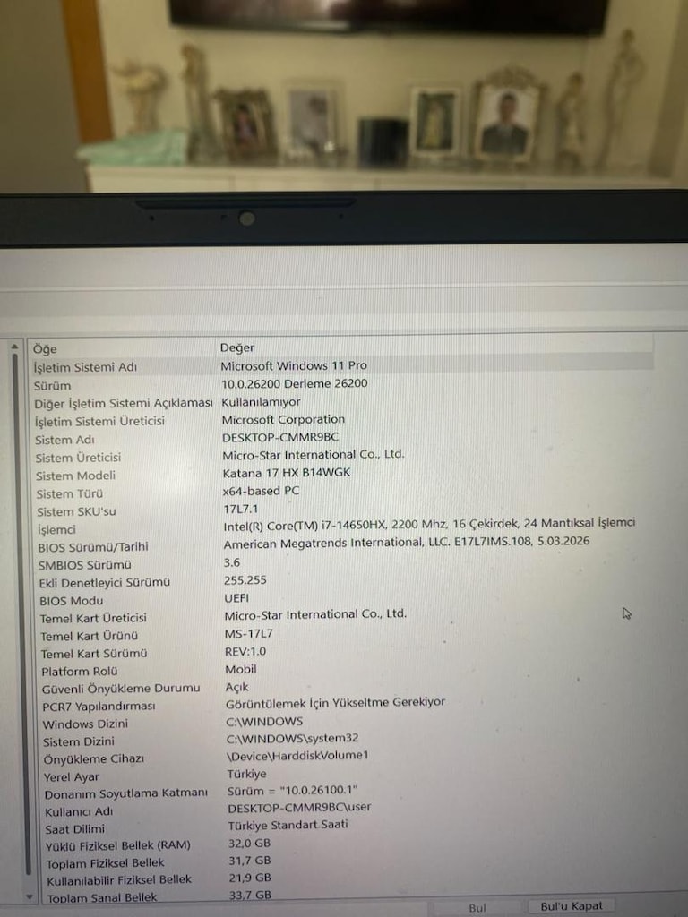 MSI KATANA 17 - 6