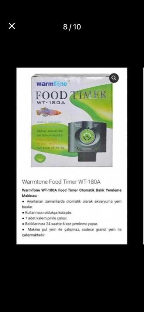 CİDDİ ALİCİYSAN YAZ SİFİR FOOD TİMER AKVARYUM YEMLEYİCİSİ - 8