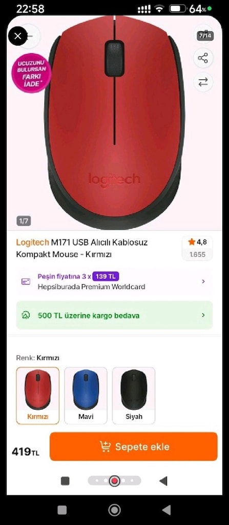 Logitech kablosuz mouse - 5