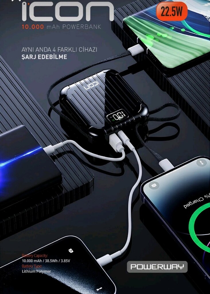 10.000 mAh kapasiteli powerbank - 5