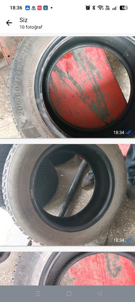 205 60R 16 JANT TOPLAM 4 ADET SAĞLAM KULLANILIR ARAÇ LASTİĞİ - 5