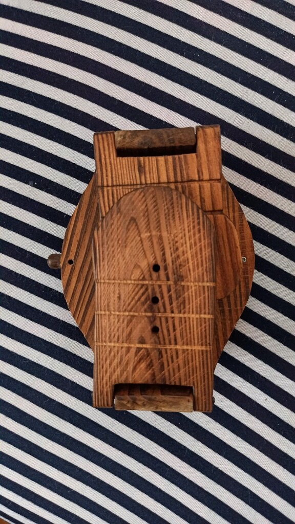 AHŞAP DEKORATİF HEM DUVAR HEM MASA SAATİ 36x12 cm - 4