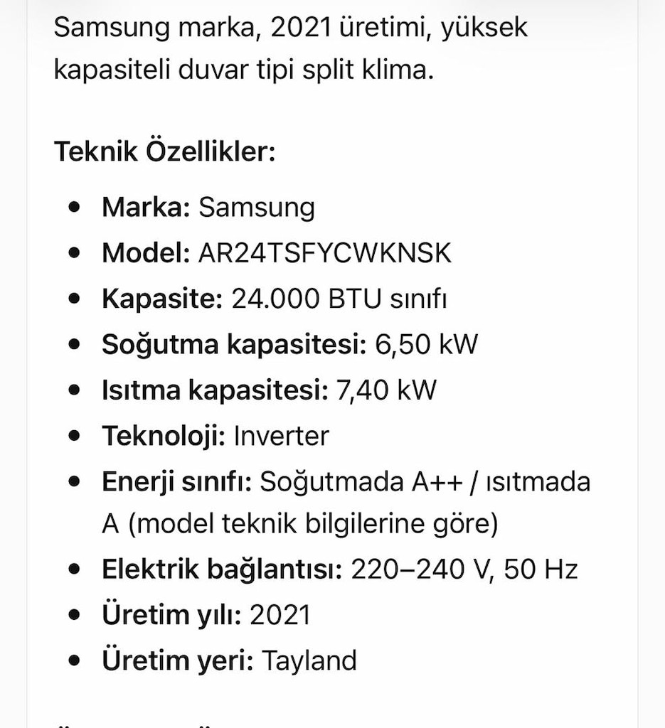 Samsung inverter klima 24 bin btu - 4