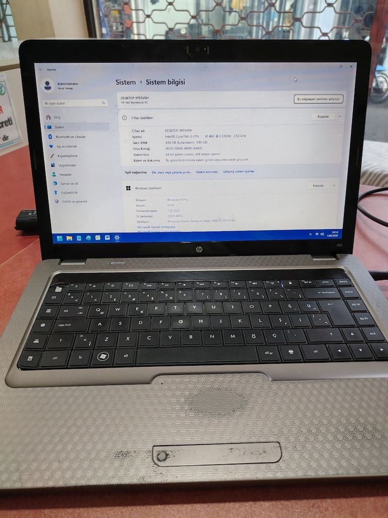 HP G62 CI5 M460 6GB RAM 15,6" 256GB SSD HDD NB - 3