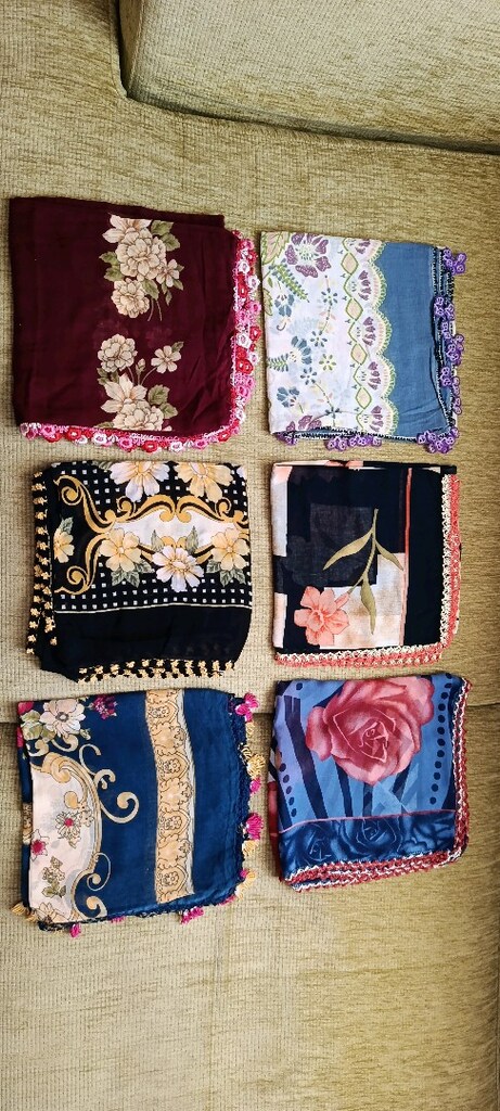 11 adet oyalı başörtgüsü ve 2. Oya 90×90.cm Ölçülerinde - 2