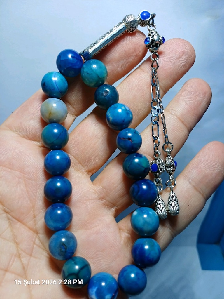 12,5 mm efe boy doğal maskot efe boy akik taşı bilek boy lastikli her - 2