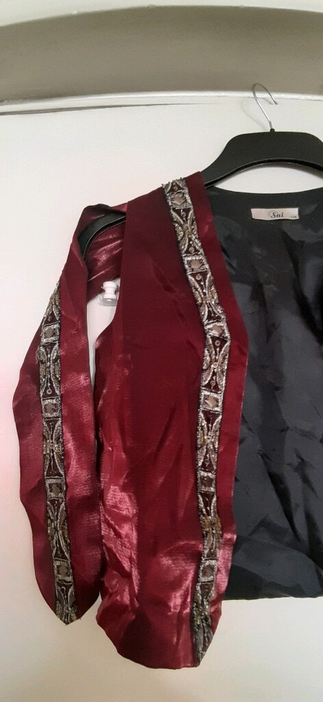 bordo saten efe çocuk yeleği - 3