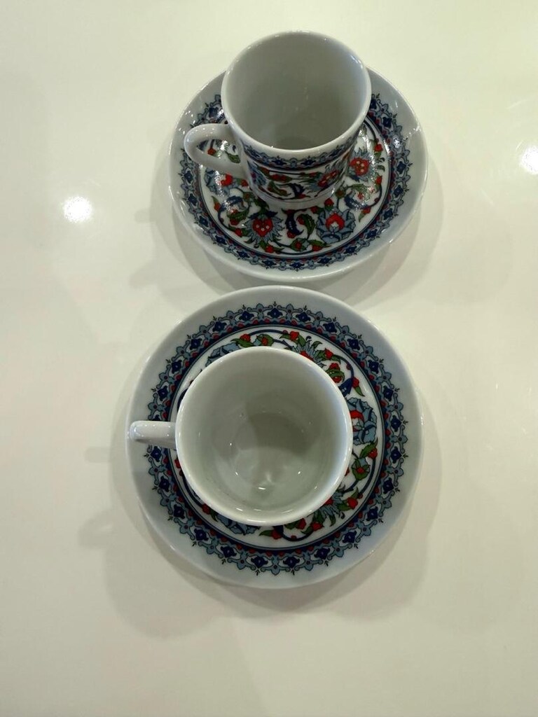 Yeni 2 kişilik güral porselen kahve fincanı - 5