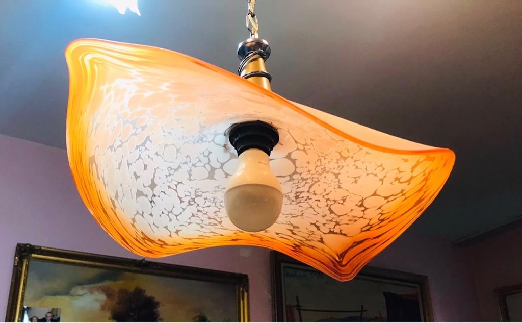 Cam Klasik Sarkıt Tekli AVİZE (Luna Lighting) - 5