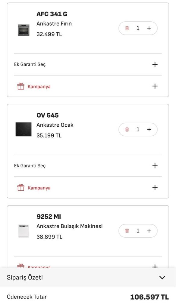 Arçelik kutusunda ankastre set ve bulaşık makinası. - 12
