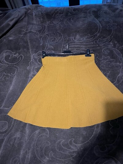 Zara hardal sarısı mini etek