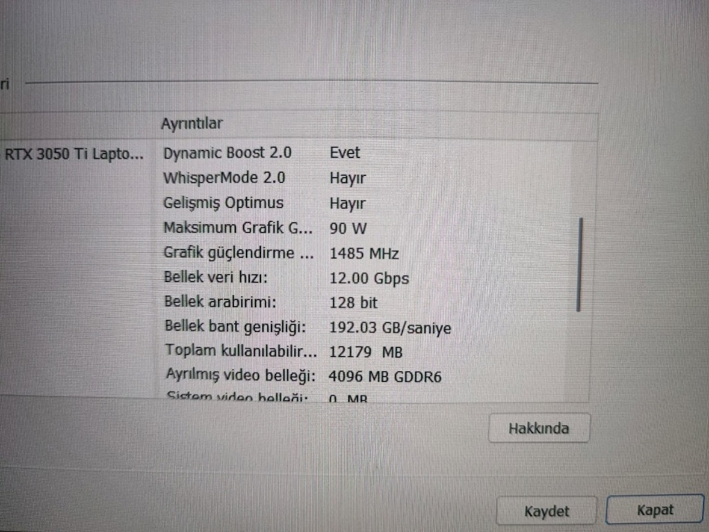 165 HZ EKRANLI LENOVO GAMING INTEL I7 11370H NVIDIA RTX3050TI LAPTOP - 5