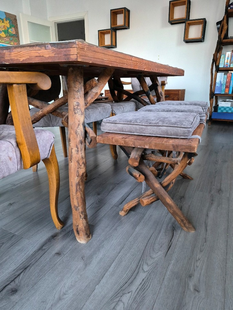 Özel Tasarım Masif Ahşap Yemek Masası + Sandalye Takımı - 5