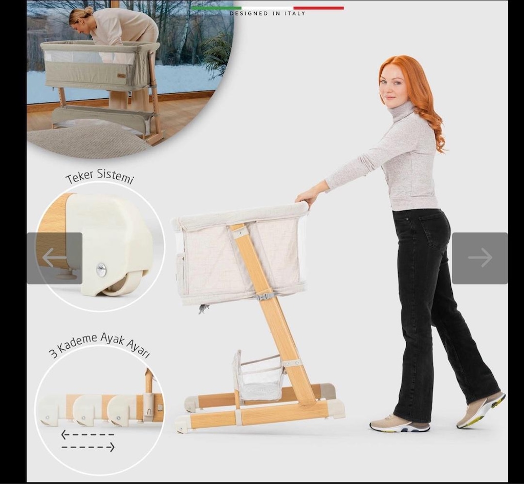ELELE Elele Lettino 4in1 XL Büyüyebilen Anne Yanı Park yatak 0-100 kgs - 10