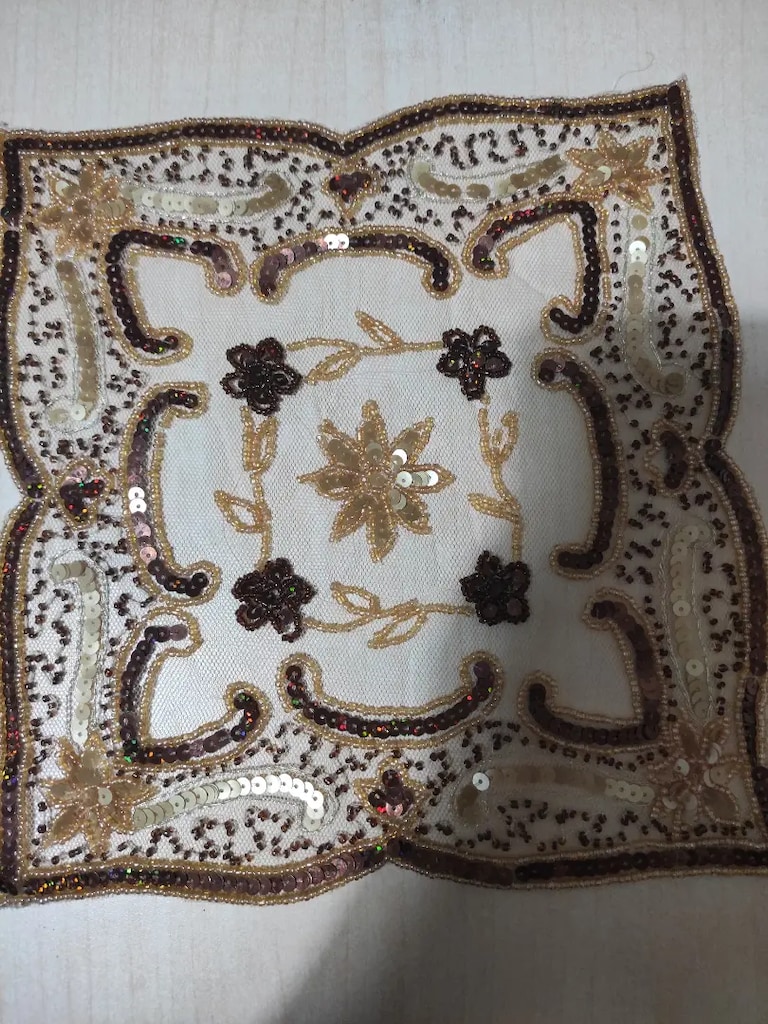 Boncuklu Sehpa Örtüsü Takımı Çeyizlik - 5