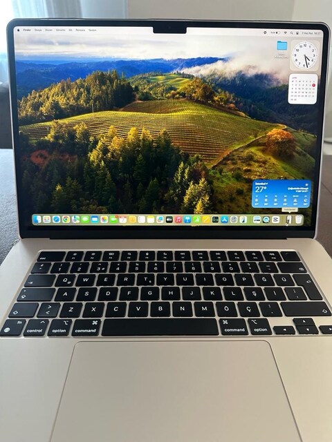 Apple Macbook M2 Air Pil %100 512GB 15.3 Ekran 8GB Ram