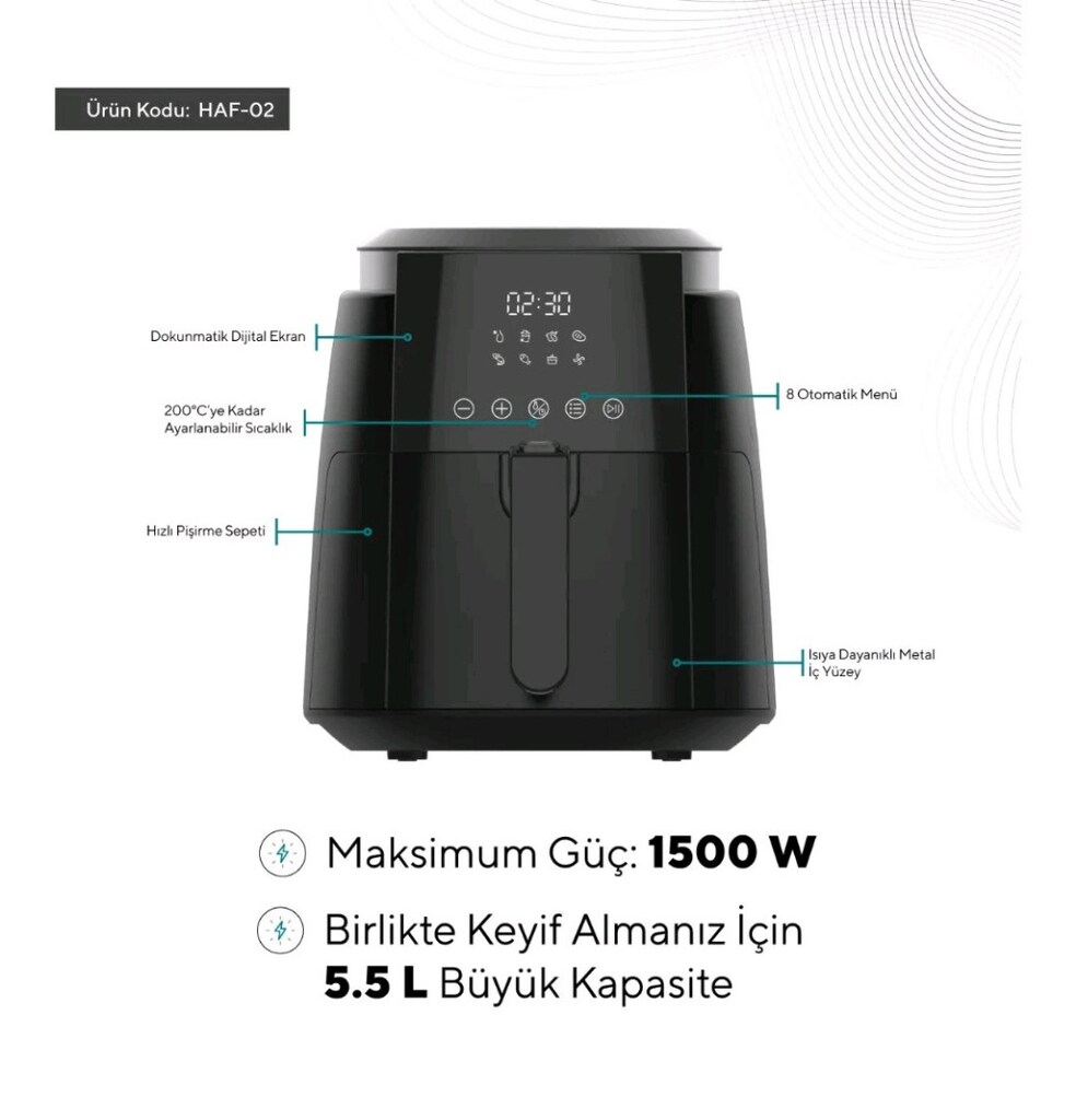 Kumtel Yağsız fritöz Airfrter - 12
