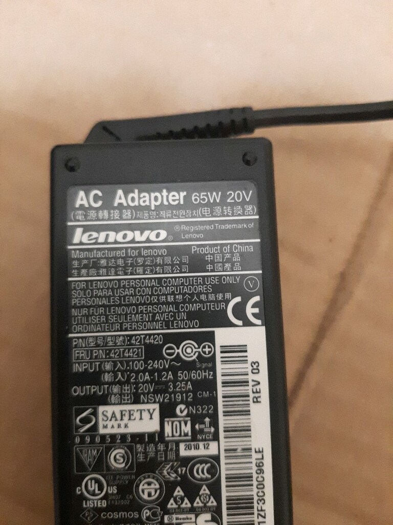 lenovo 20v 3.25a nsw21912 - 5