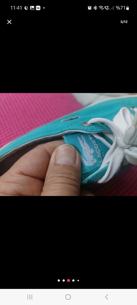 Lacoste spor ayakkabı. Converse tipi ayakkabı. 39 numara. - 3