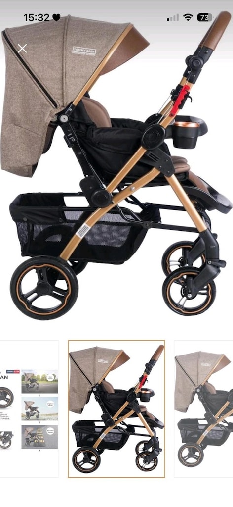 lux çift yönlü Bebek Arabası - 3