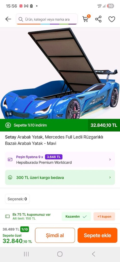 Arabalı Yatak tek kişilik - 6