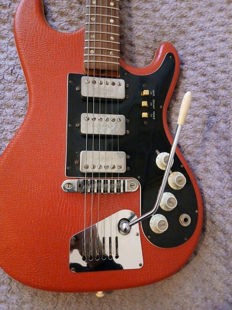 Elektro gitar hofner 1960 Red vinyl çok temiz çalışır durumda - 3