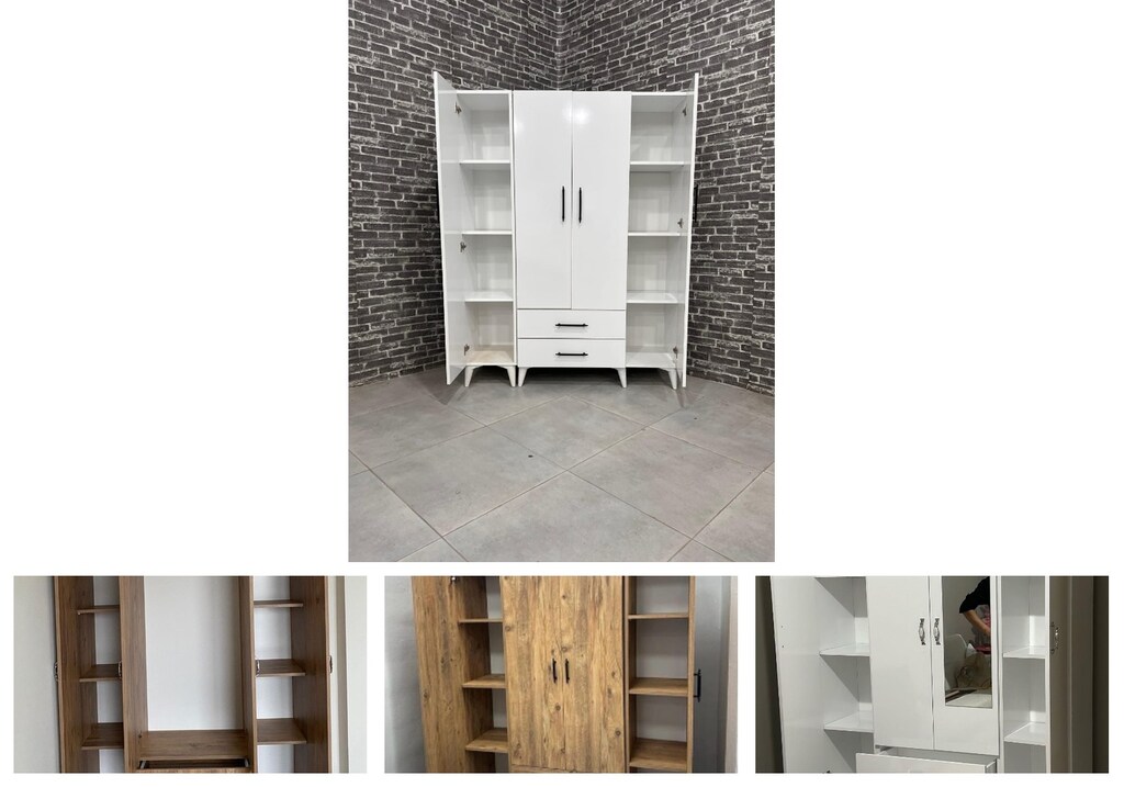 4 kapaklı elbise dolabı shfqfbpfzx - 4