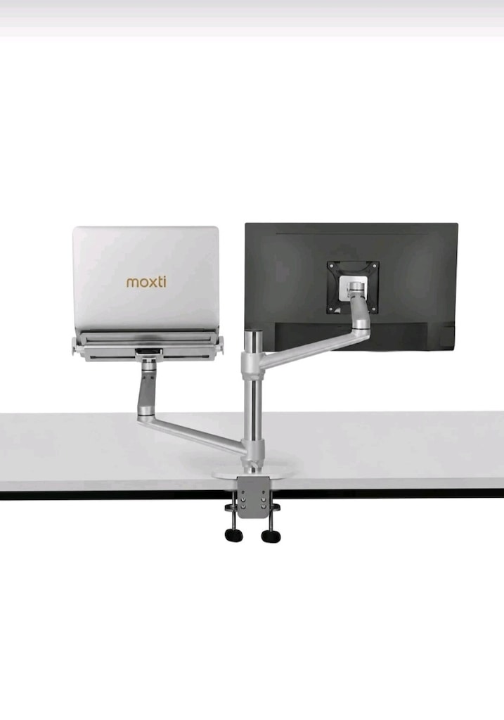 2'Lİ Monitör Standı,laptop-monitör Akrobat kol kurulu hazır şekilde - 4