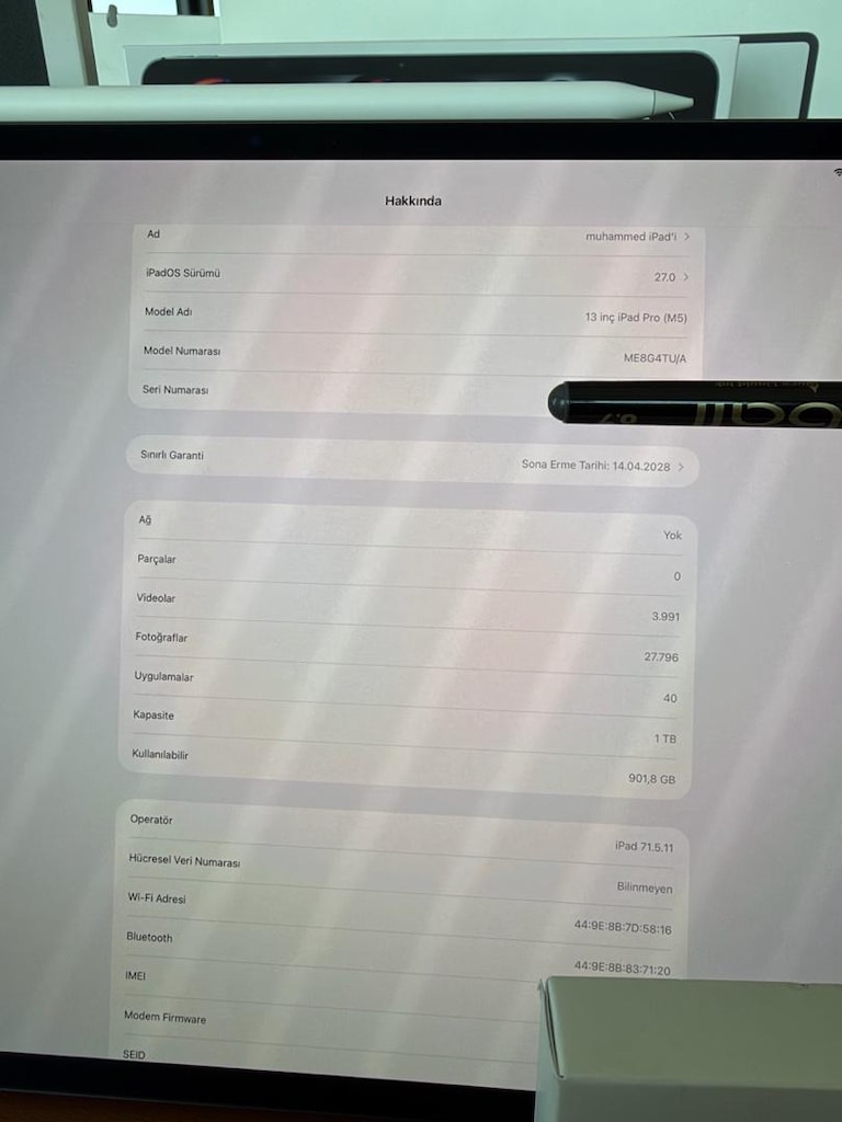 iPad Pro M5 16 gb ram 1 tb tr sim kartlı nano ekran - 8