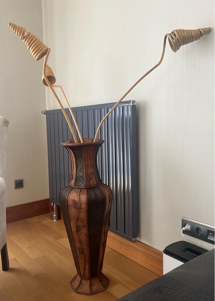 Bambu dev vazo ve 3 adet bambu dalı - 5