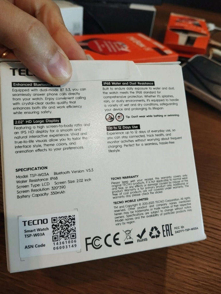 Tecno Watch 3 Active akıllı saat, 2.02 HD geniş ekran - 3